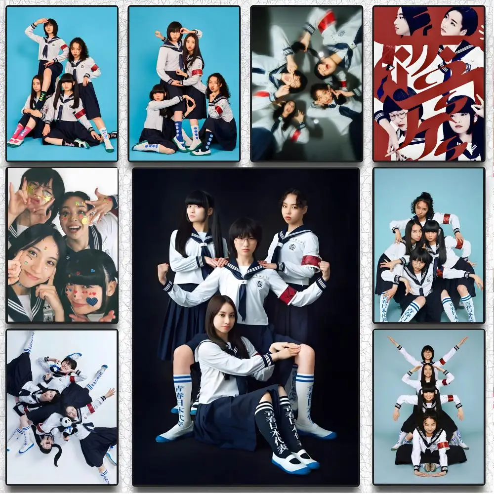 Rebellious Band A-ATARASHII GAKKO Poster Artistic Instant Peel-Off Wall Decor Atmosphere Setter for Bedside & Shared Room