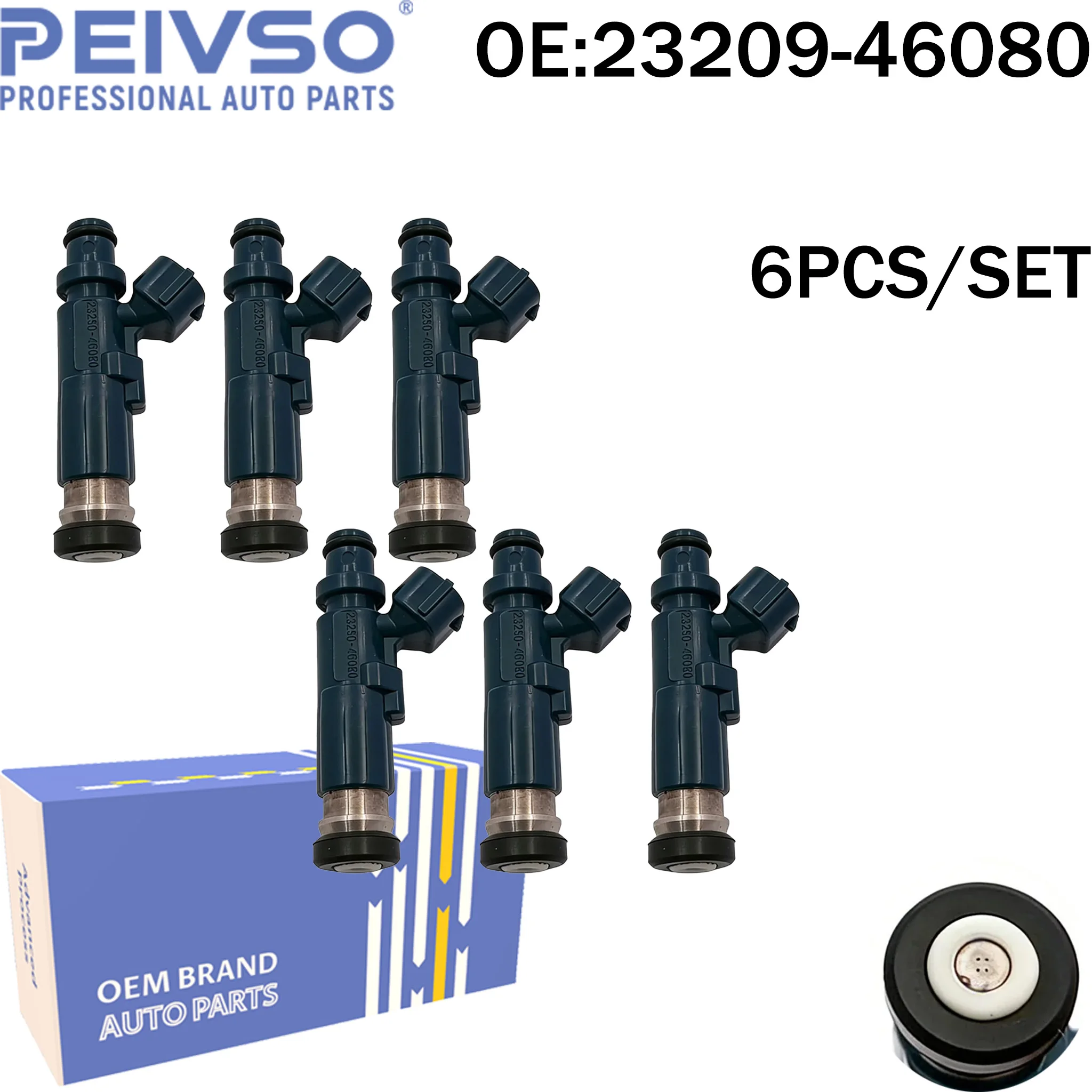 Fuel Injector Nozzle 6PCS 23209-46080 For Toyota Land Cruiser Lexus LX470 GX470 JZX105 1JZ-GE 23250-46080 2325046080 2320946080