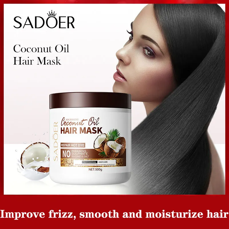 Coconut Collagen Hair Mask Hair Conditioner Moisturing Hydrating Nourishing Smoothing Hair Anti Frizzy Repairing Care Mask