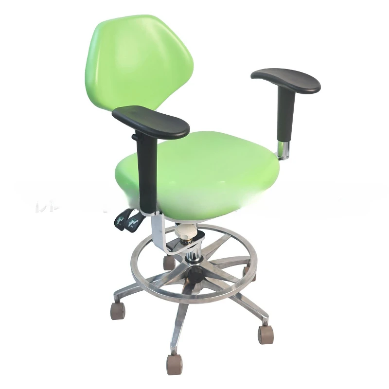 Dentist Backrest Stool Double Armrest Lift Rotating Chair Cosmetic Nurse Assistant