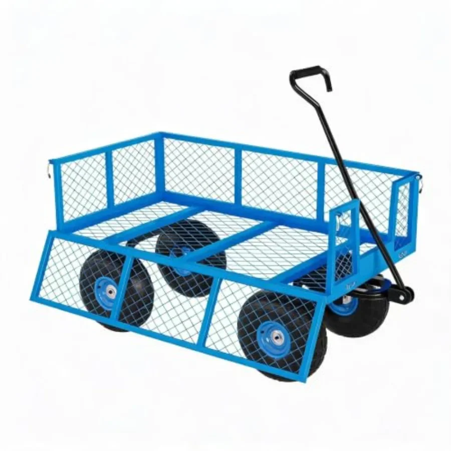 Heavy Duty Steel Garden Cart Wagon Capacity for Yard Work