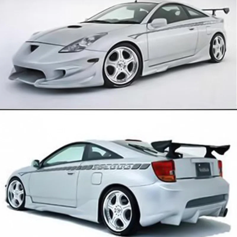 Veilside‑Style 4‑Pcs FRP Body Kit Front Rear Bumper Side Skirts Celica 2000‑2005 Coupe Exterior Mod Parts