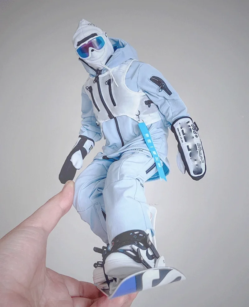 

Blue 1/6 Male Soldier Clothes Trendy Snowboard Ski Suits for 12'' Action Figure