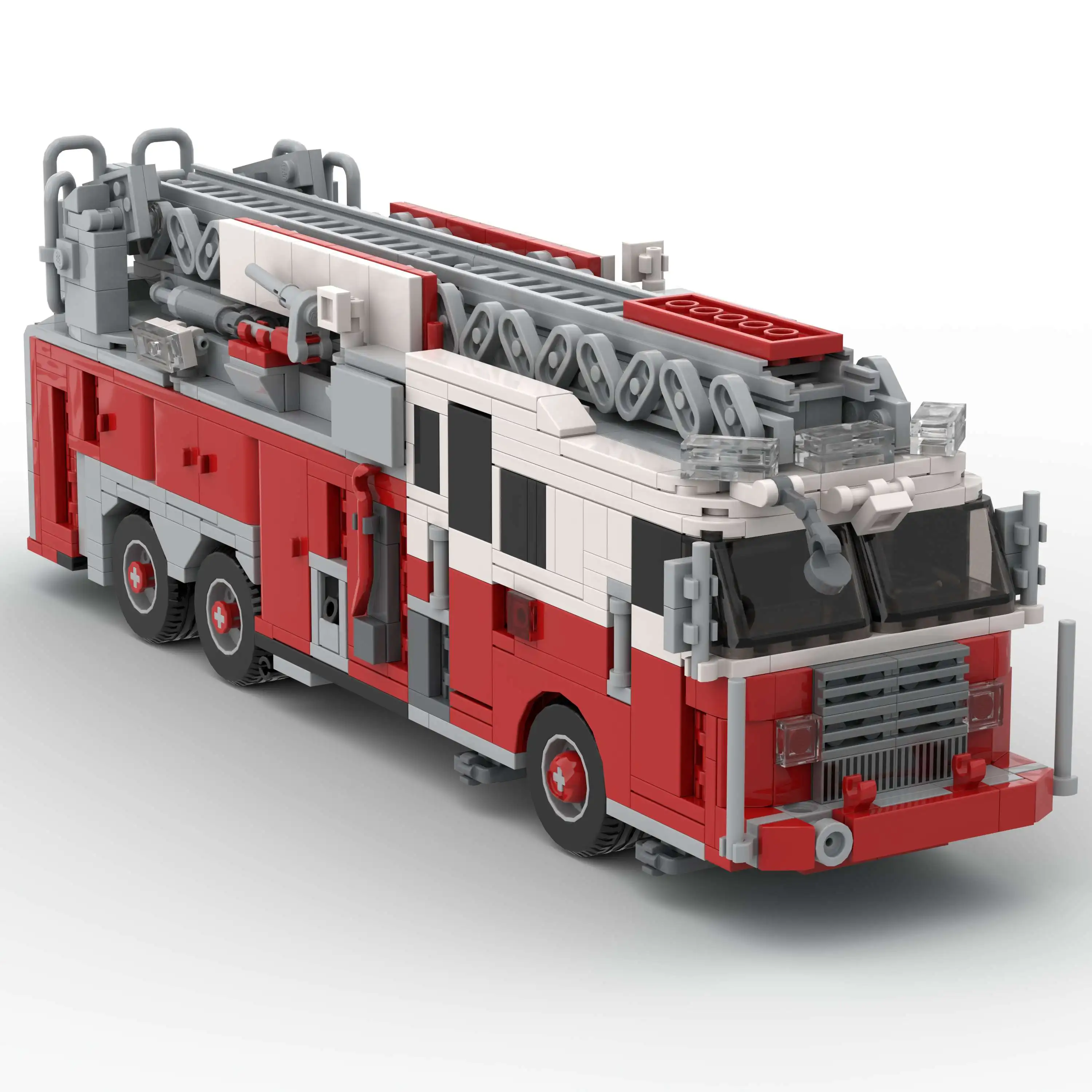 

Строительный блок MOC-133201 детская игрушка-головоломка сборка городская модель пожарной машины игрушечный орнамент