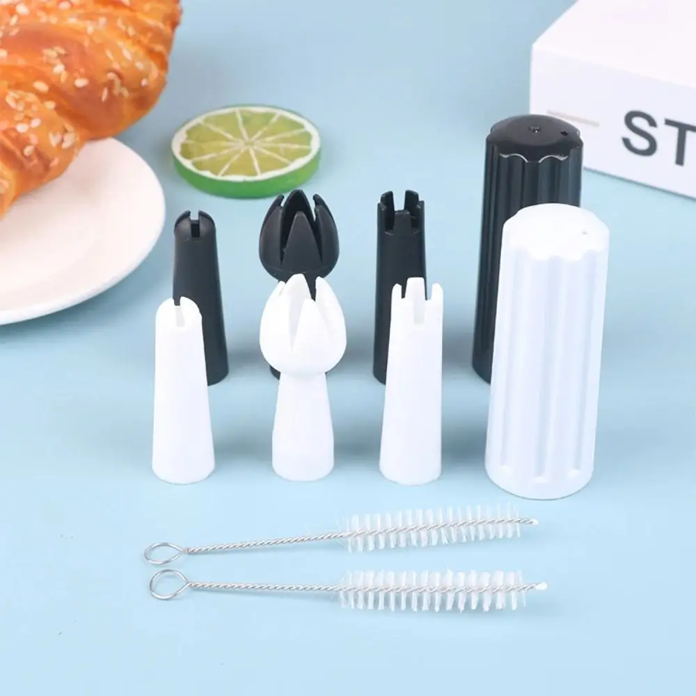 5Pcs/Set Decorating Mouth Cream Foamer Whip Cream Dispenser Part Base Tips Holder Whipping Tip Mounting Mouth Plastic