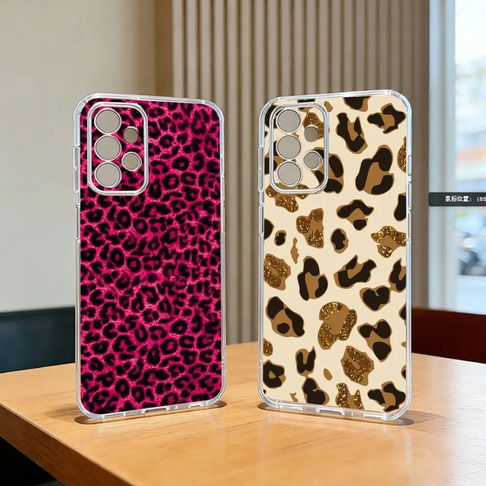 

Leopard Print Phone Case For Samsung S25,S24,S21,S22,S23,S30,Ultra,S20,Plus,Fe Transparent Cover