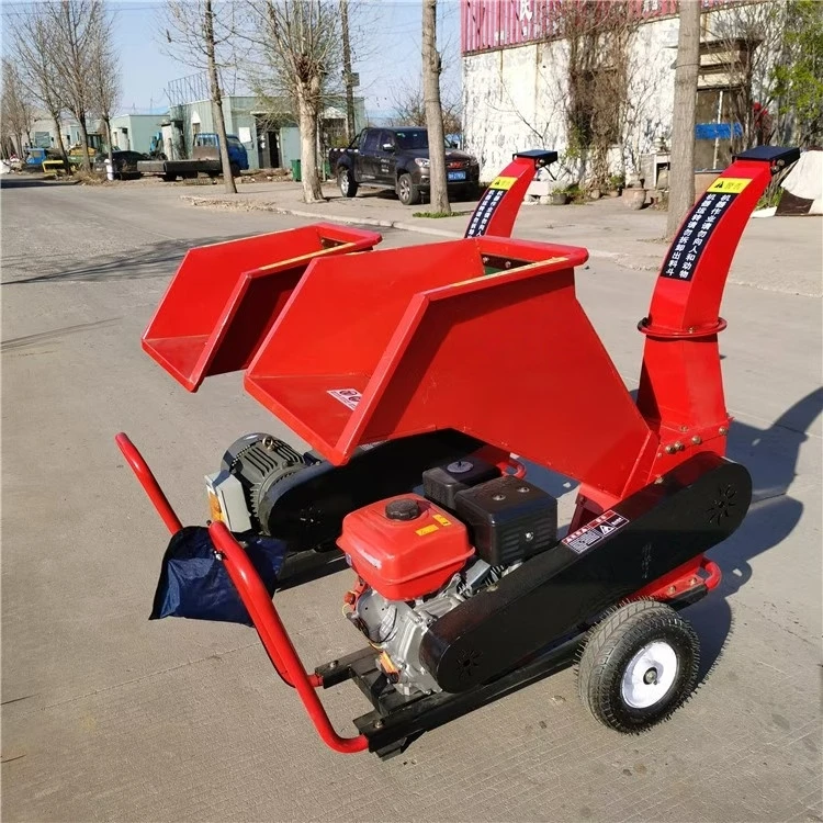 Mobile Branch Chipping and Grinding Machine Household Garden Wood Chipping Machine Farm Orchard-specific Wood Crusher Equipment - view 4