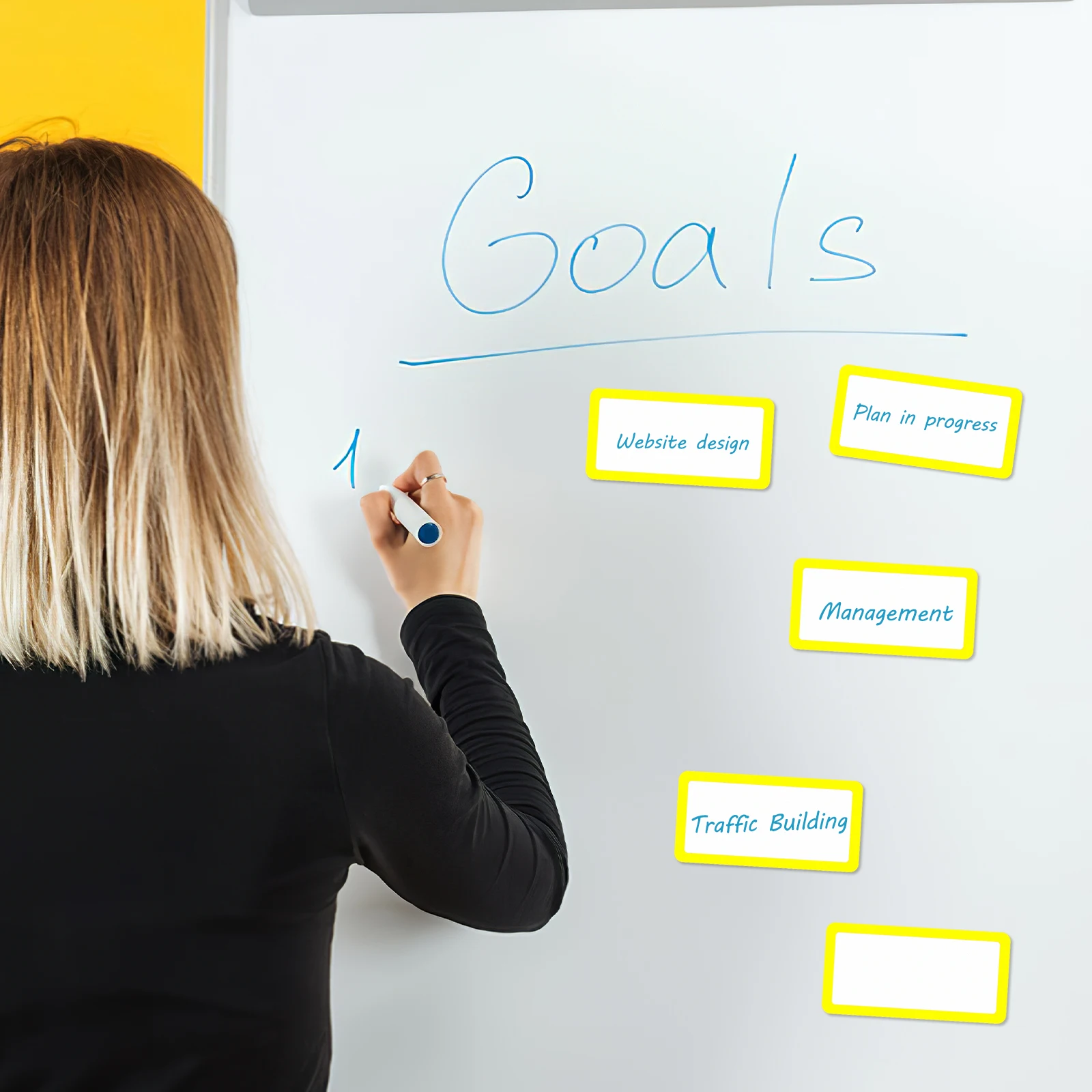 

10Pcs Magnetic Name Tags Dry Erase Writable Labels Reusable Whiteboard Refrigerator Household Office School Organizer Tags