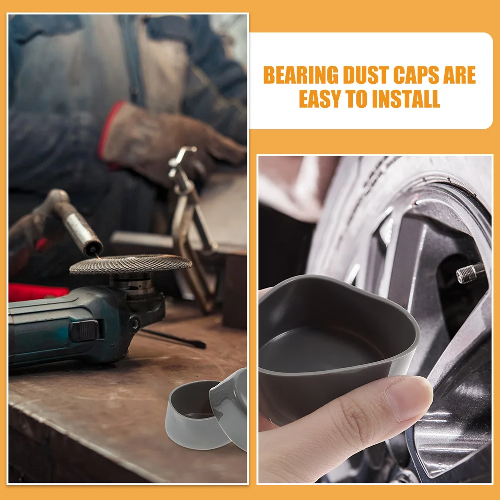 

12Pcs Trailer Hub Bearing Caps Rubber Grease Cover Shield Against Debris Easy to Remove Bearing Caps Trailer