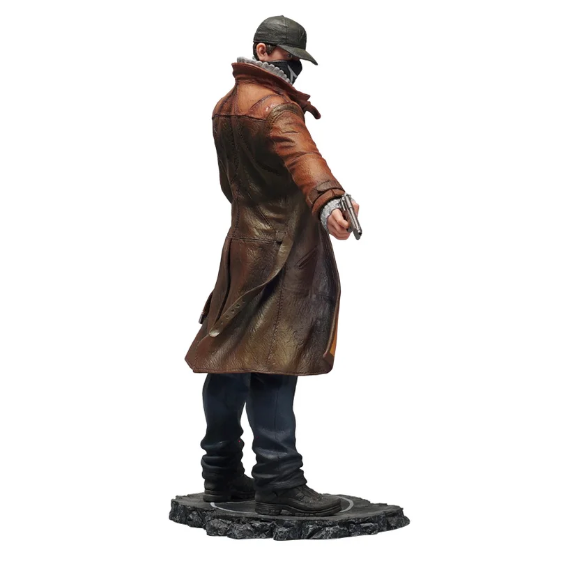 24cm Game WATCH DOGS Anime Figure Aiden Pearce PVC Action Figure  Execution Statue Character Collectible Model Toys Kid Gift