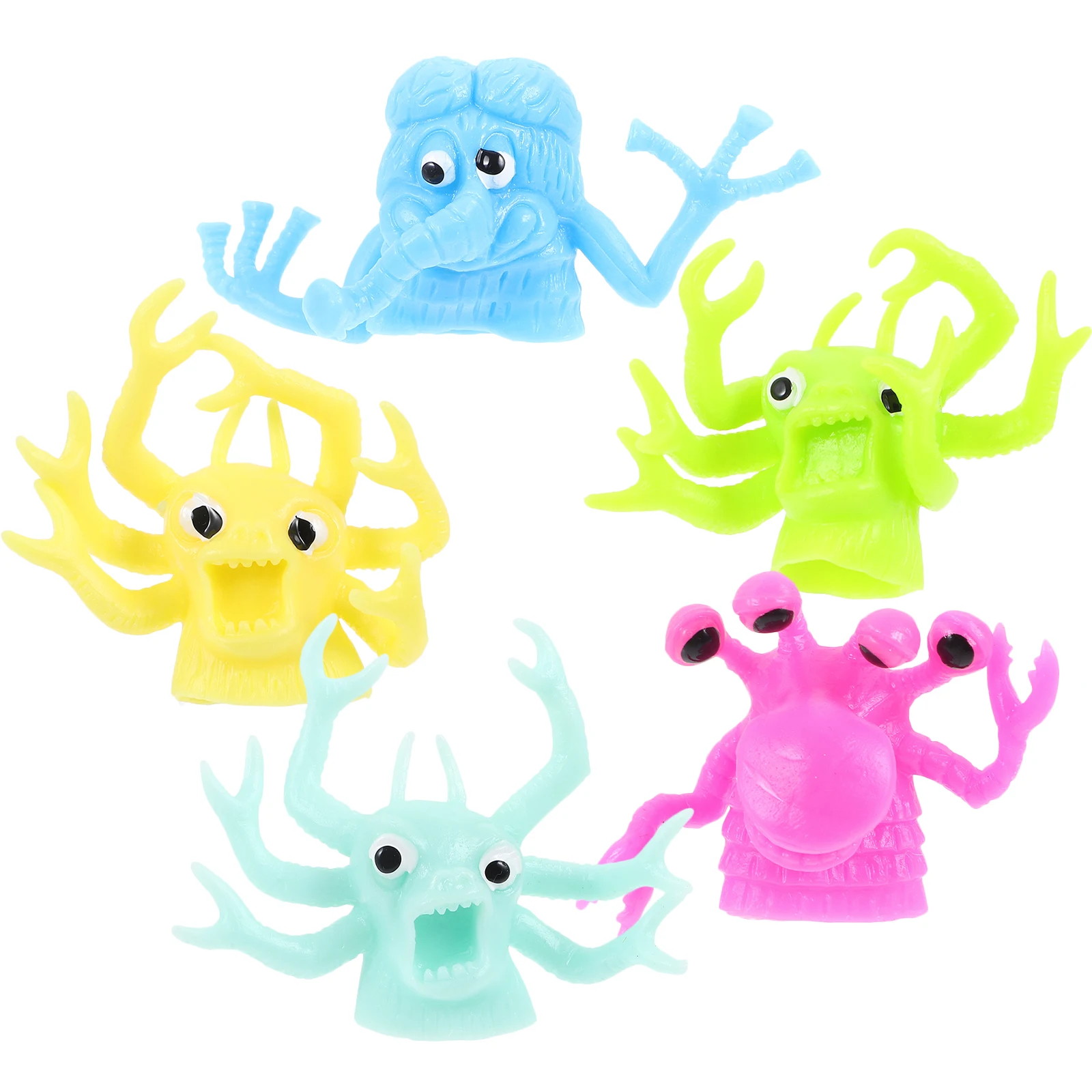 5pcs Simulated Animal Finger Puppets Soft Material Kids Hand Puppets Story Toy Baby Fun Creative Fashion Toys