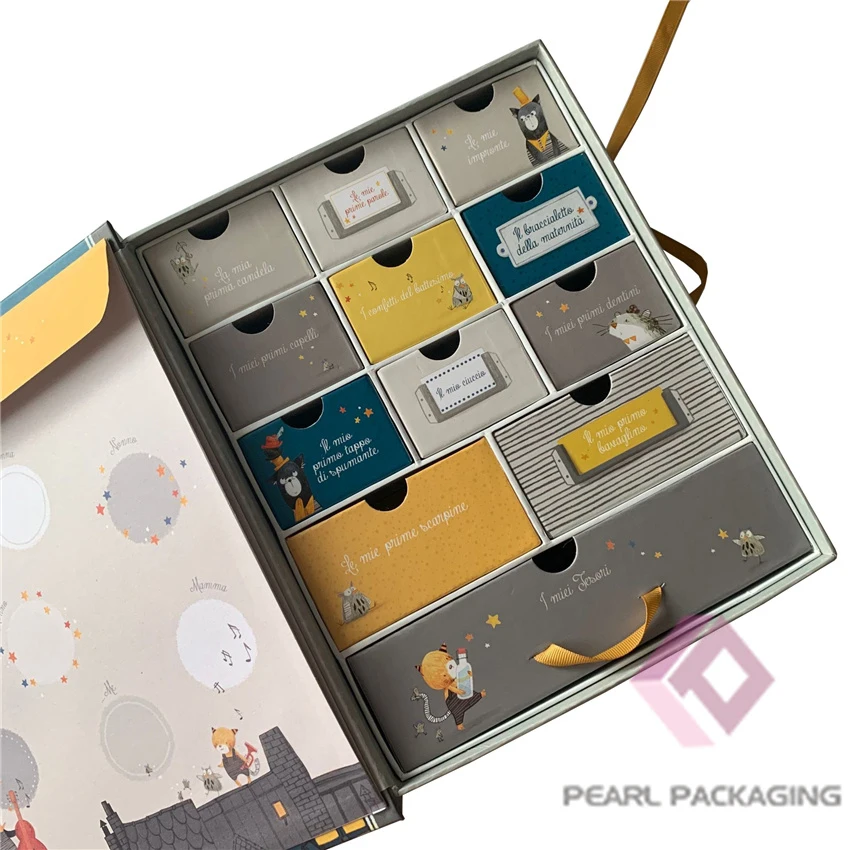 Customized queryCustom Advent Calendar Box for Soft Toys and Baby Products Mystery Box with Cardboard Drawers