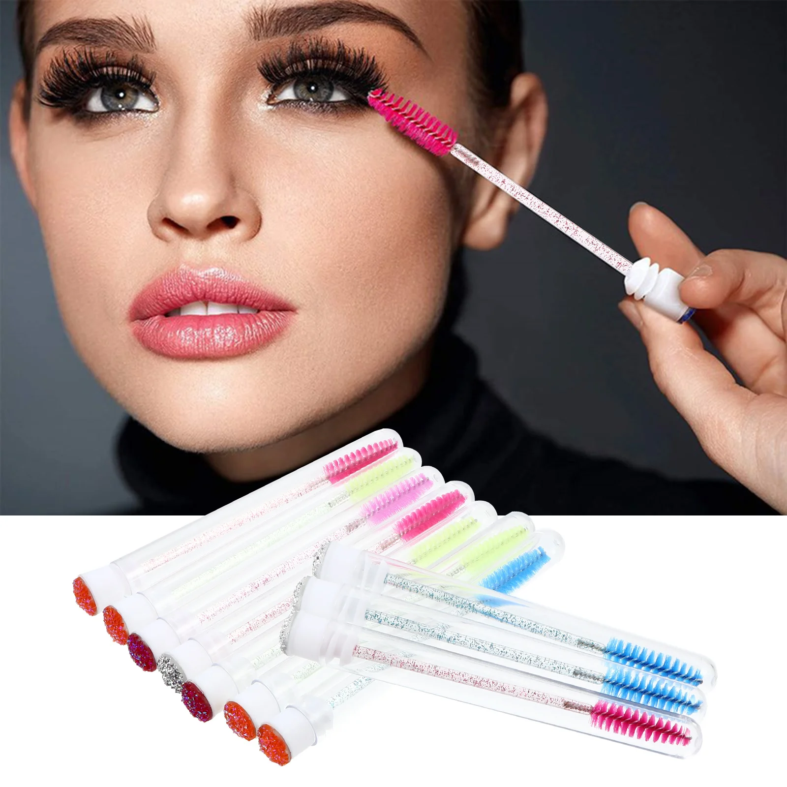 10 pezzi bottiglia di mascara tubo per ciglia contenitore di plastica riutilizzabile compatto sigillante non perde bottiglia di mascara da viaggio