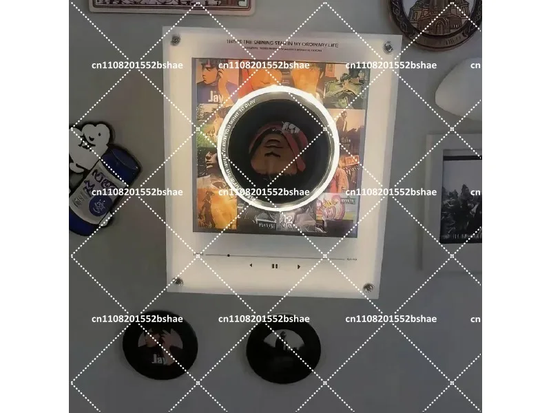Magnetic Rotary Disc Machine with NFC Sensor, Night Light, 128GB Memory Card, Automatic Singing Acrylic Creative Ornament