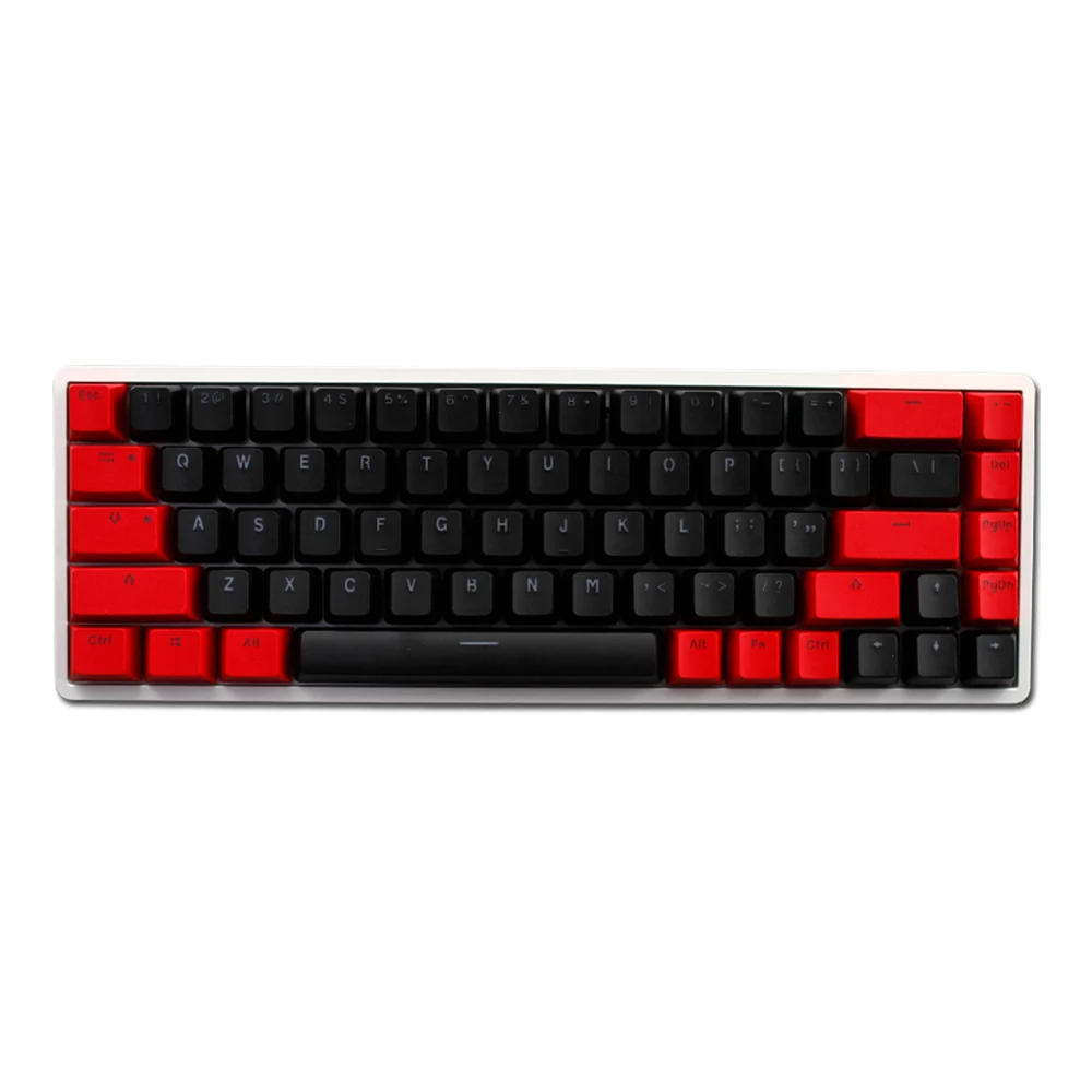 68 Tasten mechanische Tastatur PBT Tastenkappen zweifarbige OEM MX PBT transparente Tastenkappe für Royal Kludge RK68/RK837/G68/RK855/RK87