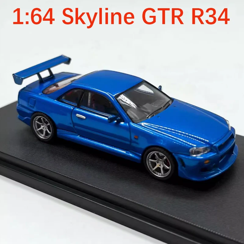 

Diecast Original 1:64 Scale Skyline GTR R34 Alloy Model Simulation Decoration Hobbies Souvenirs Gifts Collection Static Display