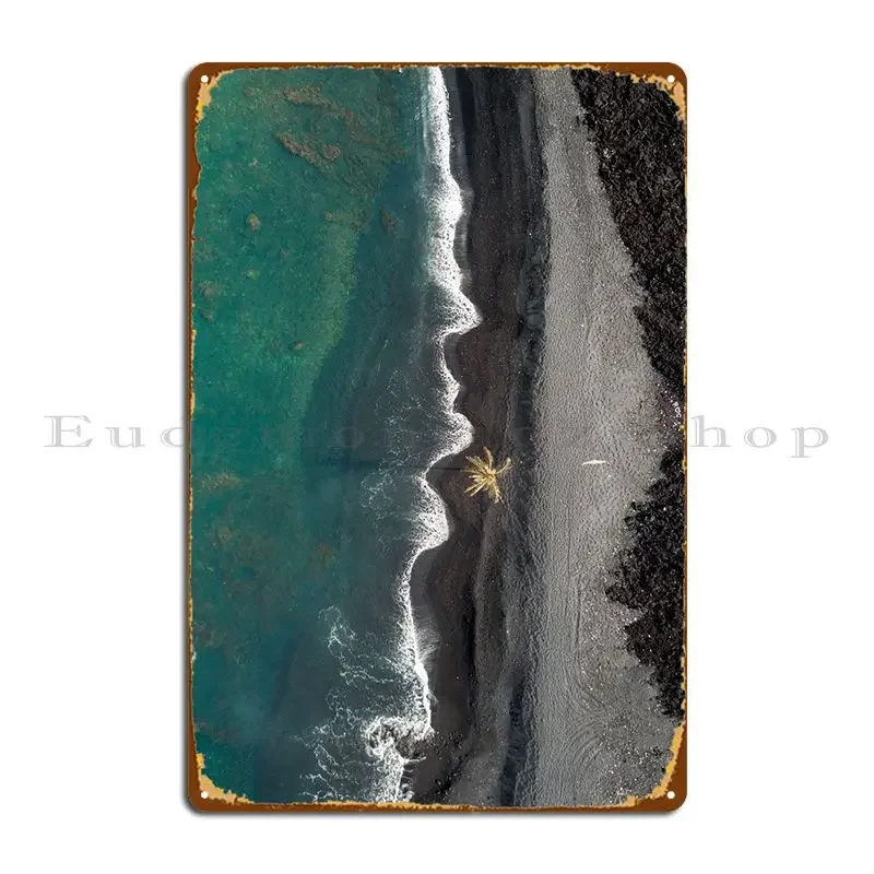 Beaches Of Black Sand Metal Plaque Poster Poster Club Wall Mural Vintage Tin Sign Poster