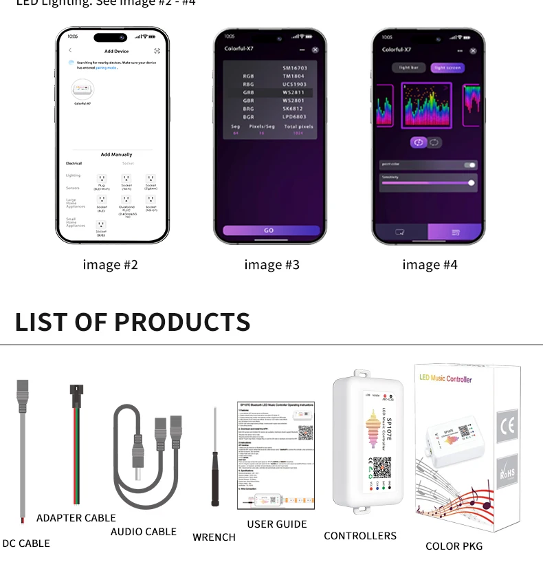 WS2812 2811 Led Pixels Light Strip Controller COB SK6812 SP105E SP107E SP108E SP110E Bluetooth/WIFI/Music Tuya Smart APP 12V 24V