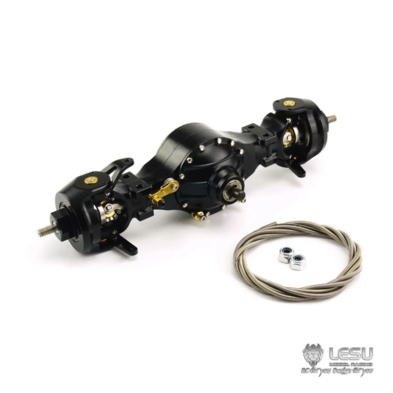 LESU 4X4 RC bloqueo diferencial eje trasero delantero de Metal para 1/14 RC Tractor camión volquete Tamiyaya coche de Control remoto modelo TH02048