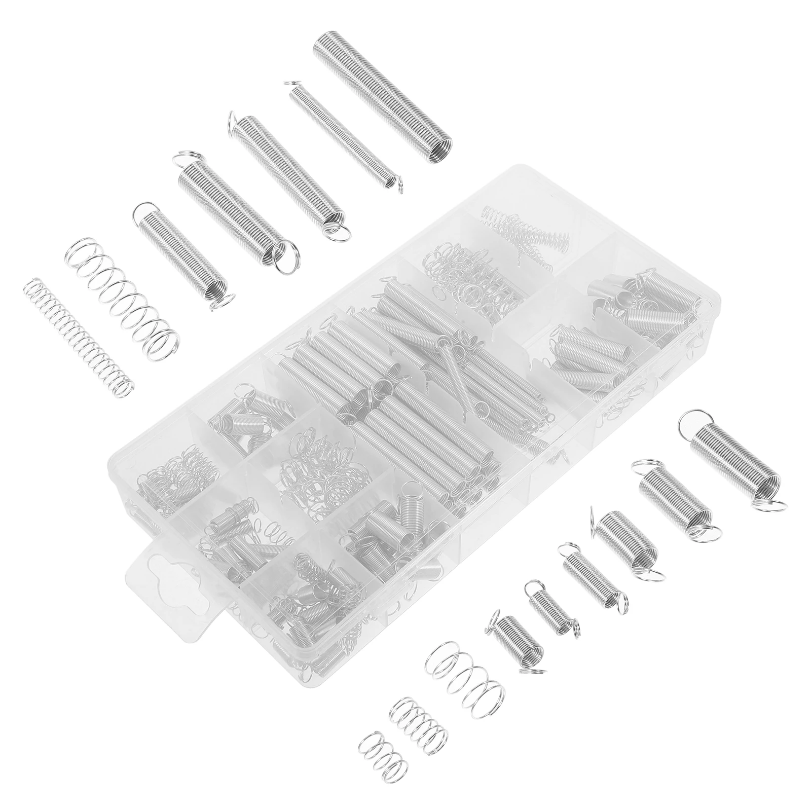 

200pcs Set Spring Assortment For Diy Projects Compression Tension Springs Assortment Metal Vehicle Repair Kit