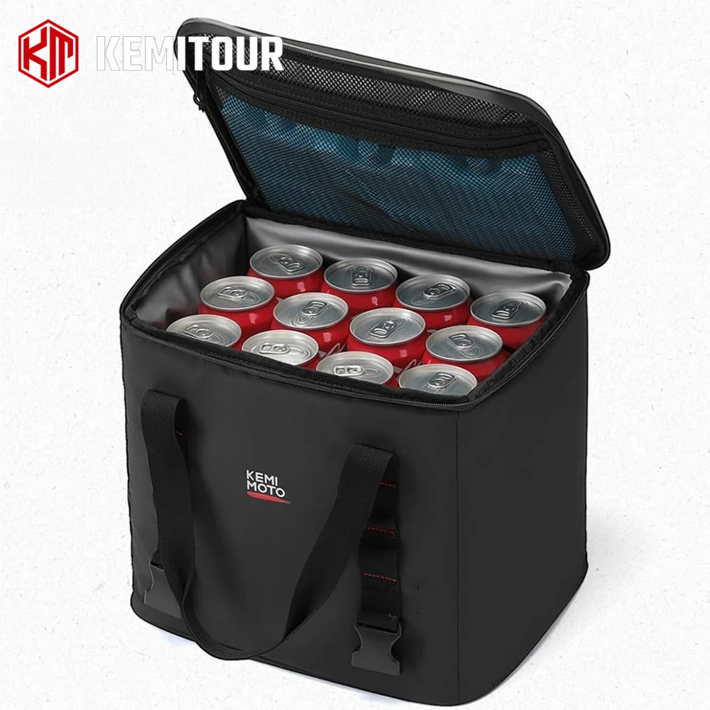 Motorcycle Insulated Food Bag Cooler Bag Waterproof 20L Portable Beverage Keep Food Warm Tail Bag  for Long Rides Travel Camping