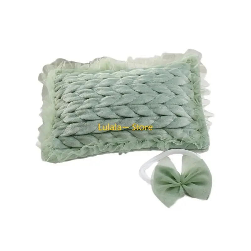 

Y4qa фото съемки аксессуаров Холоб и подушка для младенцев для малышей Фотография Подушка с подушкой для волос с повязкой