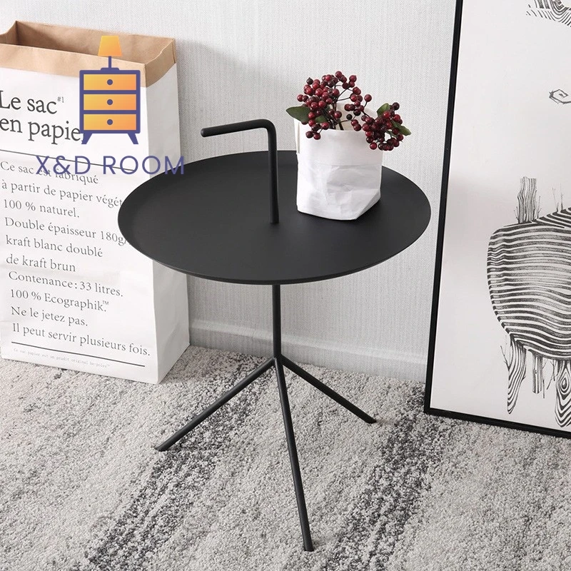 

X&D Nordic Coffee Table Ins Iron Metal Corner Table Denmark Minimalist Modern Mobile Sofa Hand-held Internet Famous Edge Table