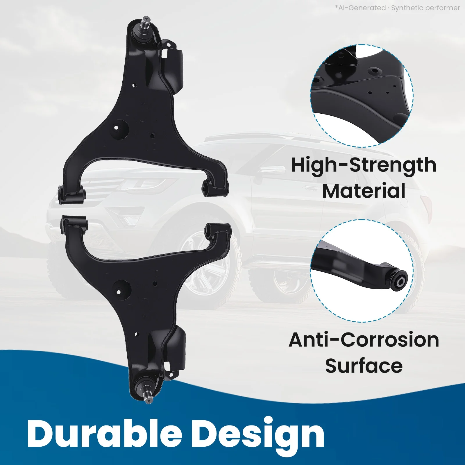 2x Front Lower Control Arms w/Ball Joints for Nissan Armada Titan Infiniti QX56 K620511 K620512