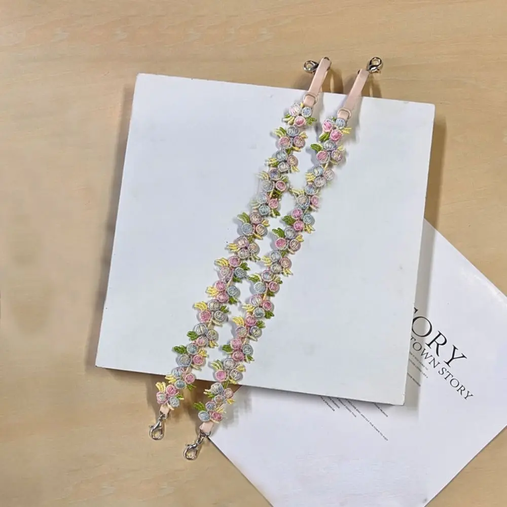 جديد الأزهار أشرطة حمالات الصدر المضادة للانزلاق مطاطا الكتف الأشرطة الزخرفية قابل للتعديل أشرطة حمالات الصدر استبدال