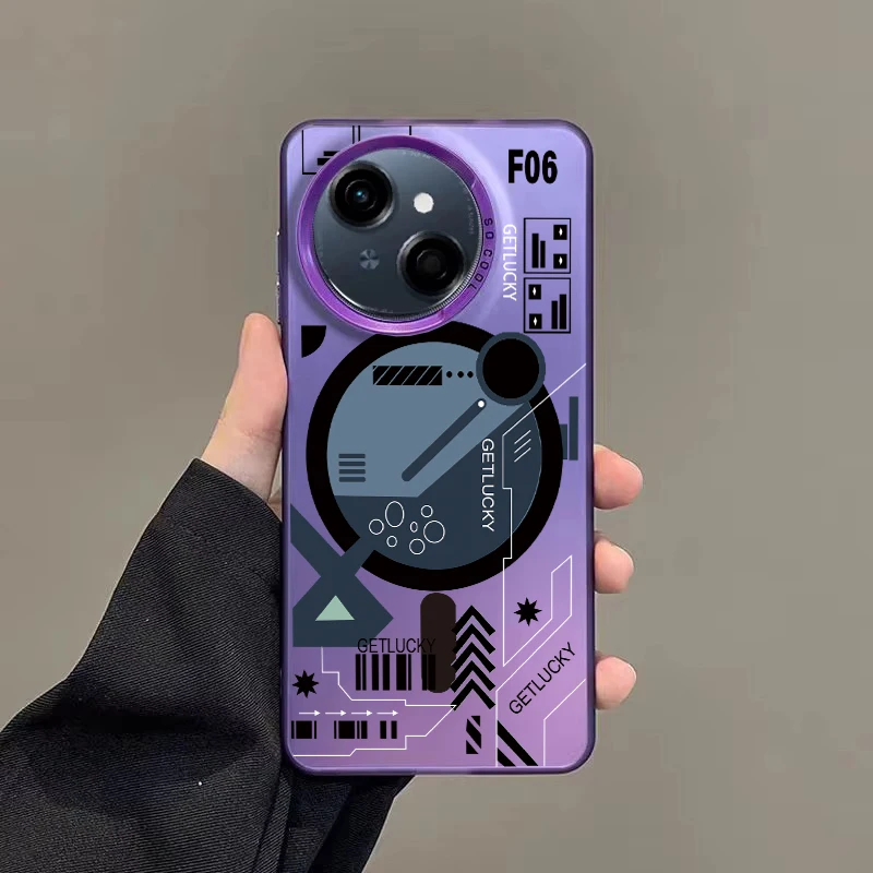 حافظة لهاتف Tecno Spark GO 1 Spark 30c 20c 10c 20 10 8c 7T 6 GO Pro Plus 4G 5G حافظة هاتف ليزر فاخرة على الطراز الكرتوني رقم 30