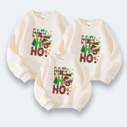 Maglioni natalizi per la famiglia maglia con stampa di cervi carini Navidad Familia Pijama vestiti per coppie di natale completi coordinati per la famiglia del bambino