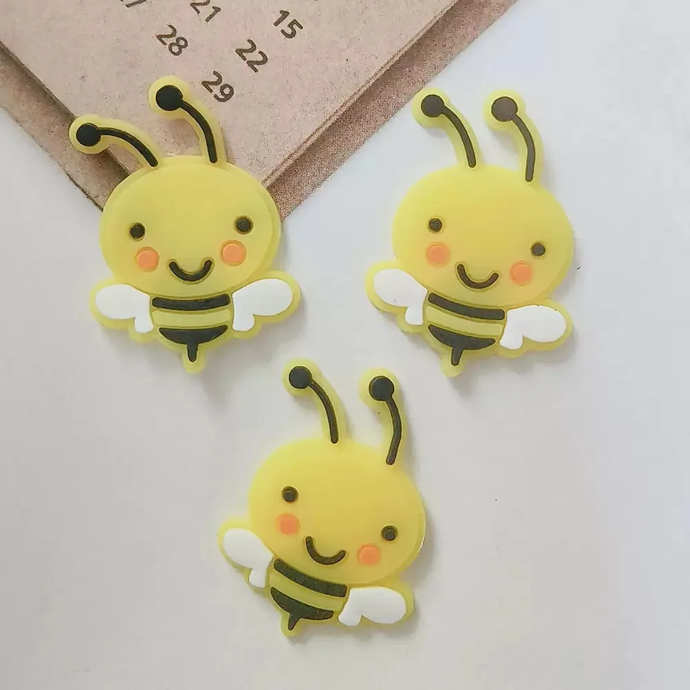 10 / 15 Pieces Of New Kawaii Soft Glue Cartoon Bee Flat DIY Crafts Scrapbook Hair Bow Center Accessories Embellishment A126