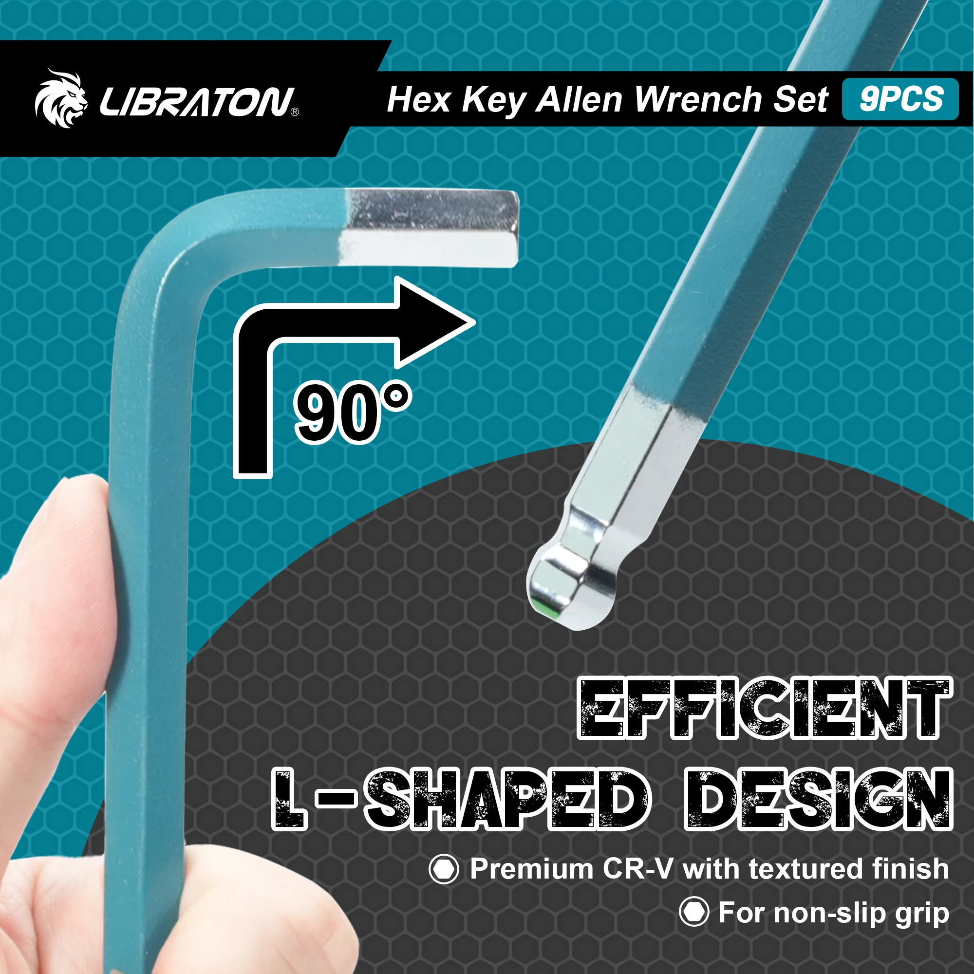 Imagem -05 - Libraton-hex Allen Wrench Grupo Braço Longo Hex Key Conjunto para Bicicleta Reparação de Motocicleta Household Faça Você Mesmo Ball End 1.5 mm 10 mm Metric Pcs