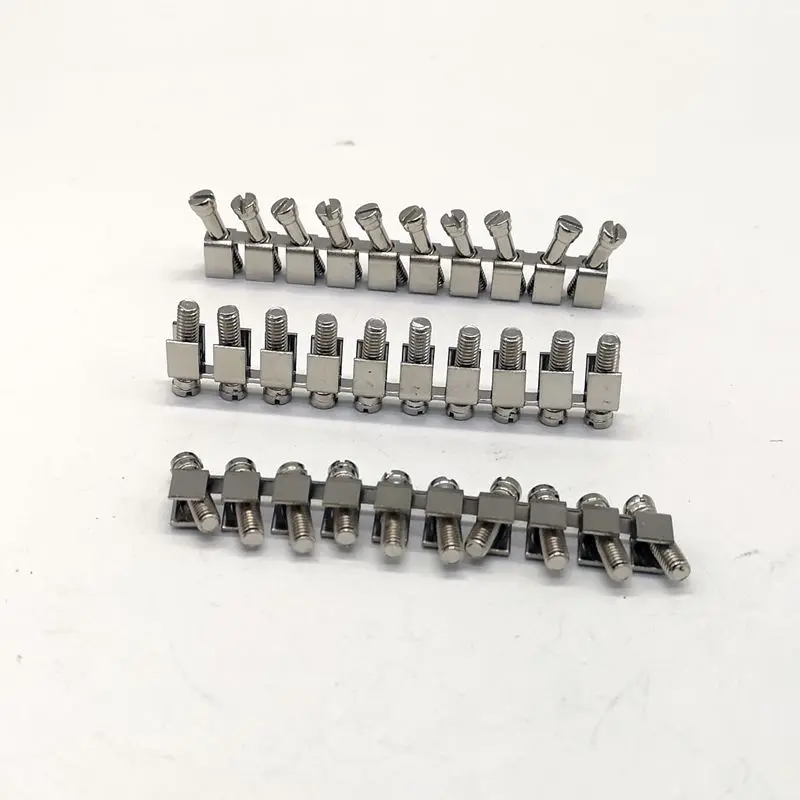2PCS FBI10-8 Terminal Block Fixed Bridge 10 positions for DIN Rail UK-6N terminal Block