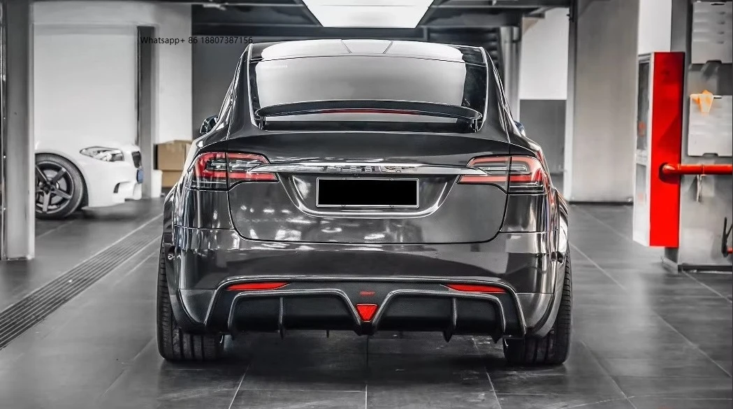 CMST Hochwertiges Carbon-Karosserie-Kit für Tesla Model X – Inklusive Frontlippe, Heckdiffusor, Seitenschweller, Radlaufverbreiterungen und Stoßstange