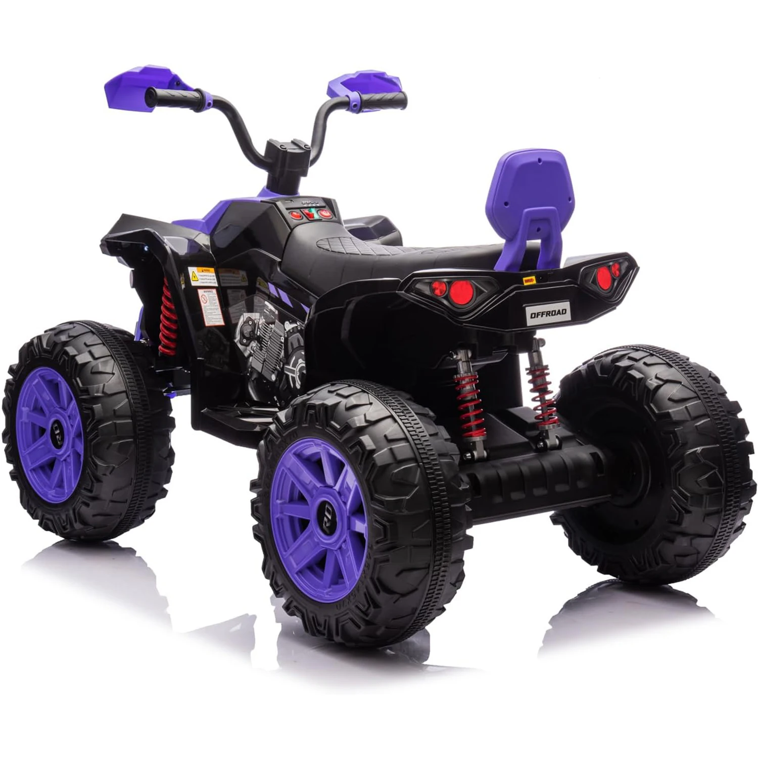 VTT électrique pour enfants 24V, 4 roues, 800W, double moteur avec télécommande Parent, Bluetooth/MP3/USB, Suspension à ressort et genouillères