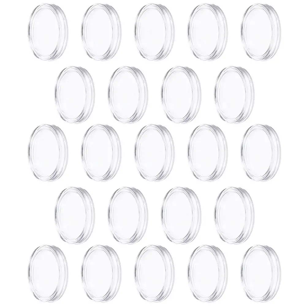 100 Pcs Coin Box Storage Case Coins Holder Capsules with Cover Holders for Collectors Plastic Collection Boxes Mini