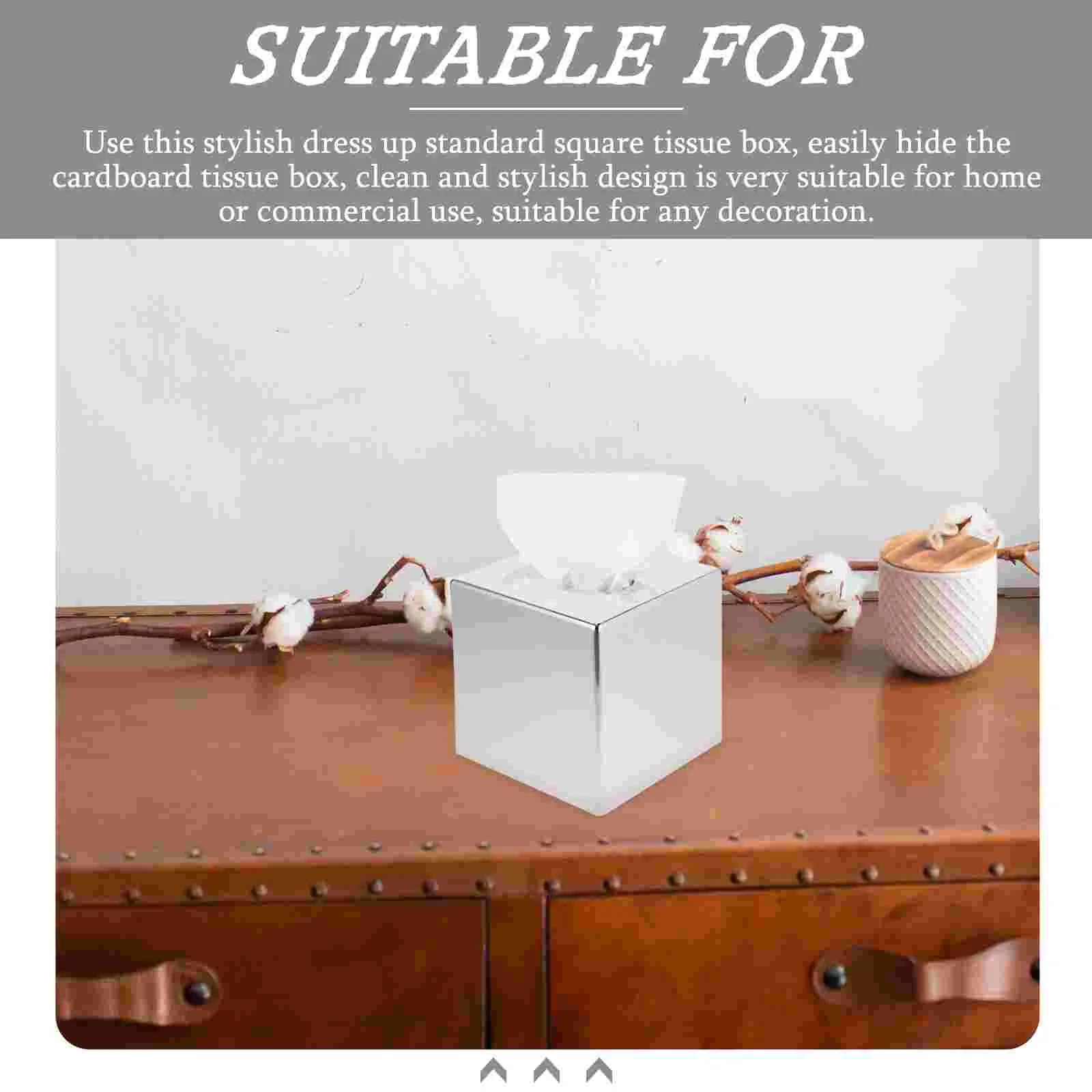 Tissue Box Cover Square Tissue Napkin Box Holder Container Decorative Napkin Box Home Decoration