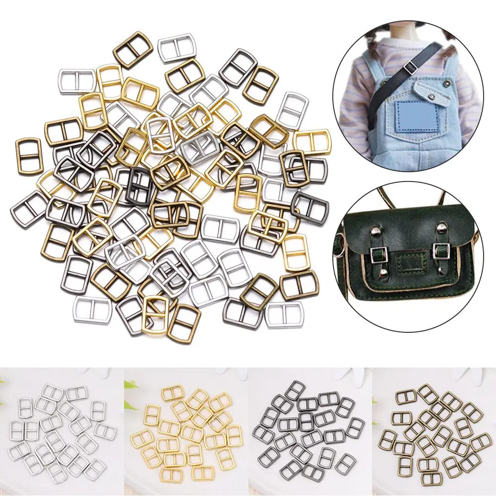 20/40pcs High quality 4 colors   Bags Accessories Tri-glide Buckle Diy Dolls Buckles Belt Buttons
