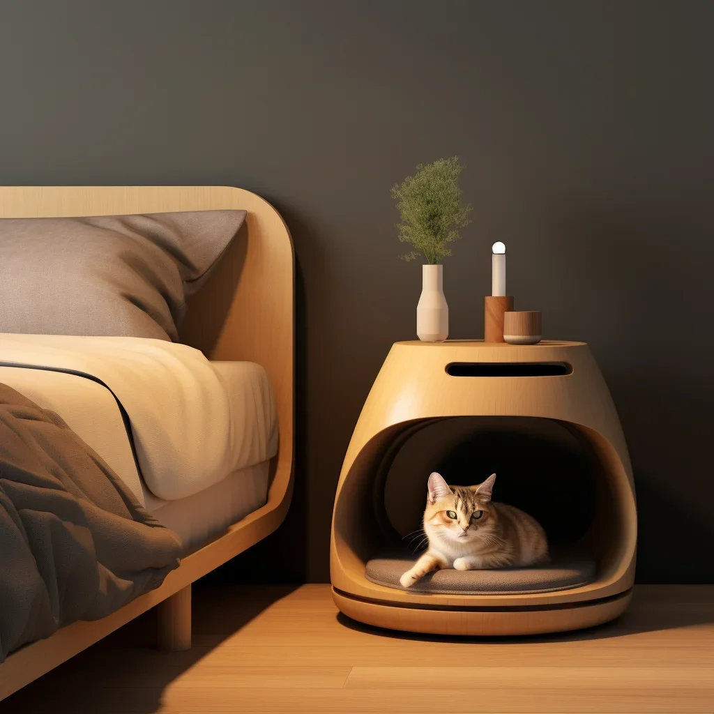 HHHHCat Kennel Winter General Coffee Table Bedside Cabinet Warm Semi-closed Cat House