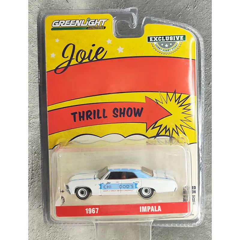 GreenLight 1:64 Scale 1967 IMPALA Front Cover Can Be Opened Alloy Simulation Car Model Collection Display Ornament Toy Gift