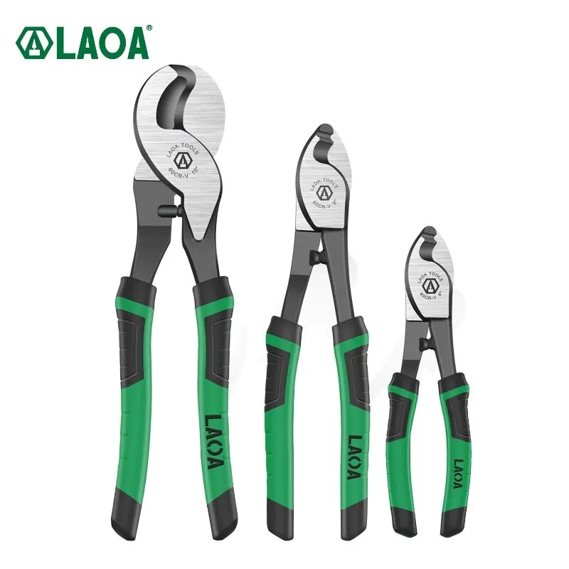 LAOA Cable Cutter CR-V Steel 6/8/10 Inch Crimping Pliers Bolt Cutting Electrical Wire Stripper Multifunction Hand Tools