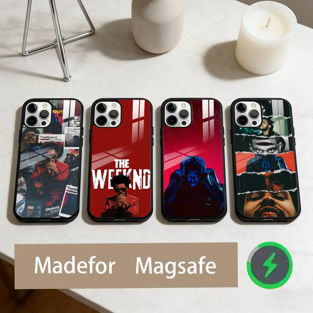 

Чехол для телефона S-Singer The W-Weeknd для iPhone17,16,15,14,13,12,11 Plus, Pro Max, магнитный для беспроводной зарядки Magsafe