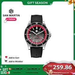 San Martin New Original Design 41mm Men Sports Watch NH34 Stainless Steel Automatic Mechanical Watches Waterproof 20bar SN0119