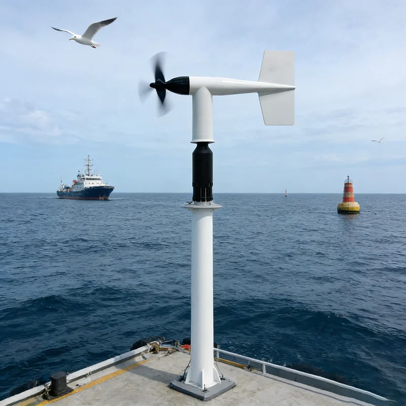 Heavy Duty Wind Monitor RS485 Modbus Ingterated Wind Speed Direction Sensor Propeller Anemometer for Marine Meteorological
