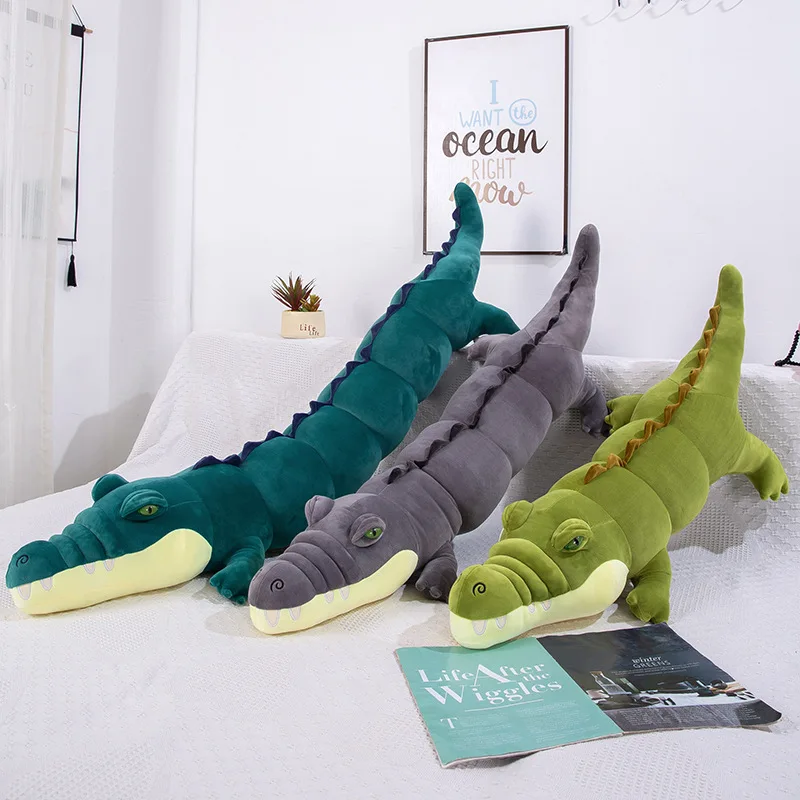 80-180cm Simulation Crocodile Plush Toys Stuffed Soft Animals Plush Long Crocodile Pillow Doll Home Decoration Gift for Children