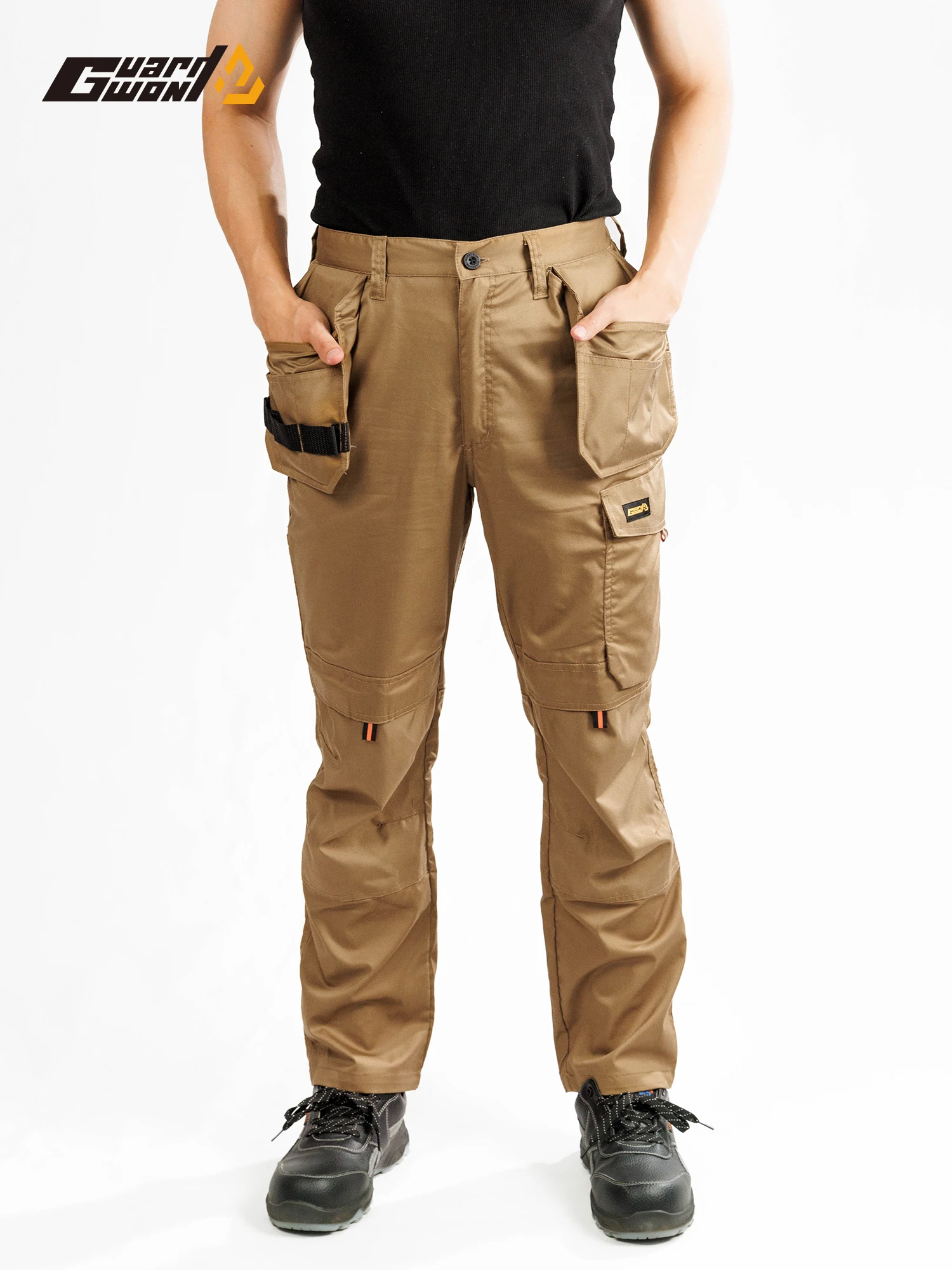 

Men's Cargo Pants with Knee Pads - Elastic & Multi - pocket for Outdoor Tactical, Hiking & Camping