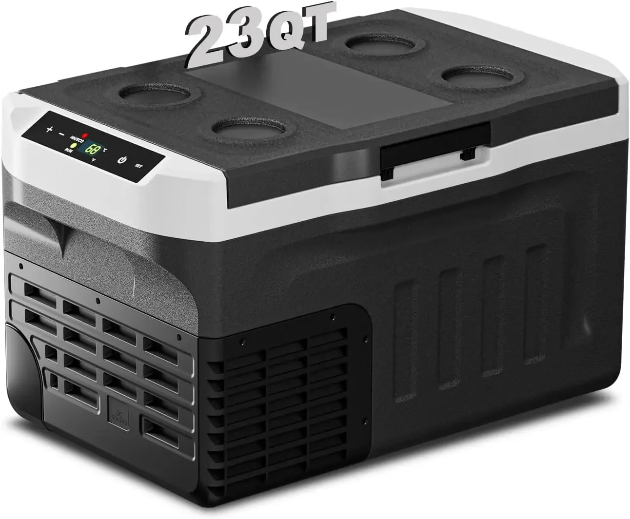Eeivess 12 Volt Refrigerator, 23QT(20L) Portable Freezer Compressor Cooler, 12/24V DC & 110-240V AC, -4℉~68℉ Dual Mode, Car Frid