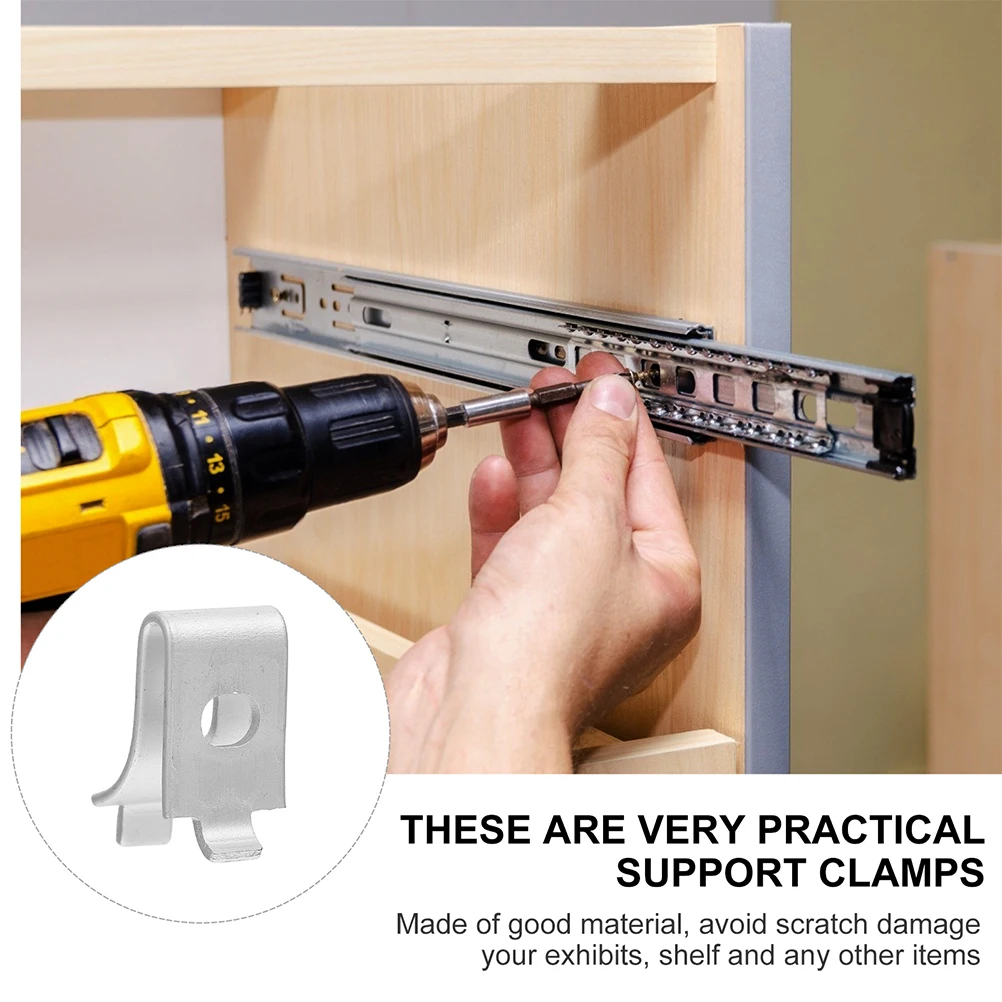 

20pcs Shelf Support Clips Metal Brackets for Wood Shelves Cabinets Heavy Duty Adjustable Bracket Storage Sturdy Durable Wear