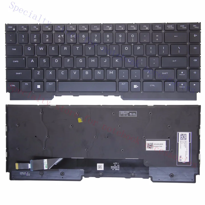 R+ Brand new, suitable for Dell Cherry G16 7620 7630 7625 7635 colorful backlit laptop US keyboard